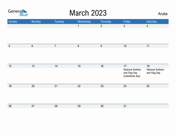 Fillable March 2023 Calendar