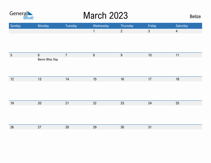 Fillable March 2023 Calendar