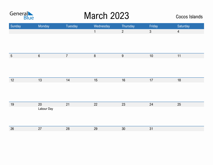 Fillable March 2023 Calendar