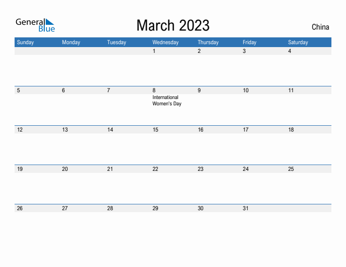 Fillable March 2023 Calendar