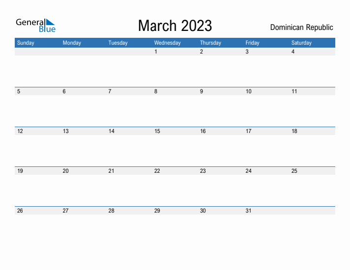 Fillable March 2023 Calendar