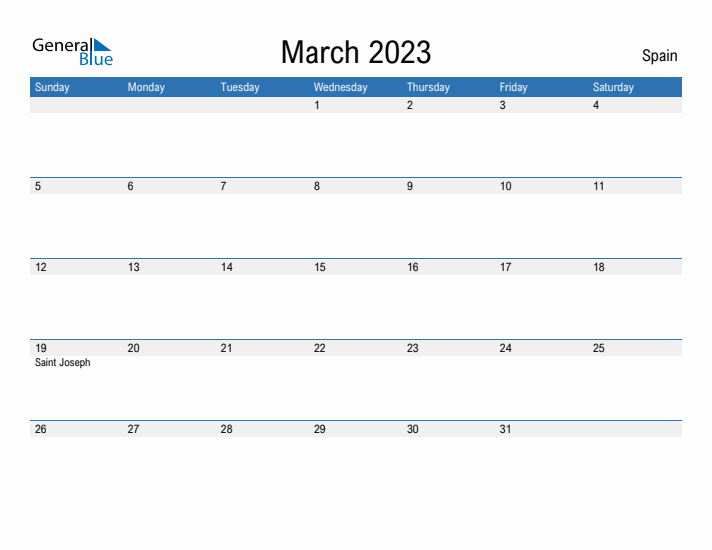 Fillable March 2023 Calendar