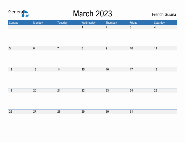 Fillable March 2023 Calendar