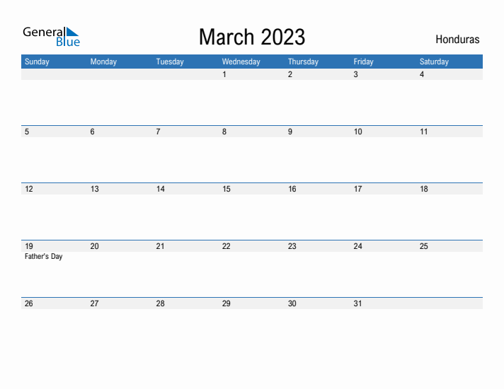 Fillable March 2023 Calendar