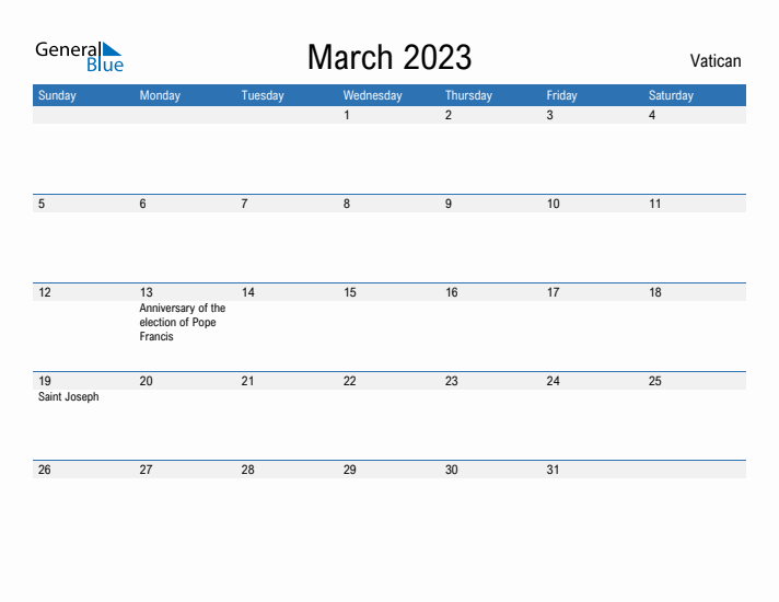 Fillable March 2023 Calendar