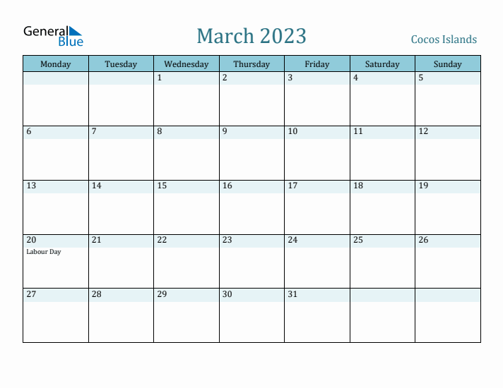 March 2023 Calendar with Holidays