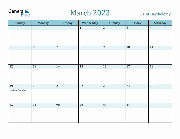 March 2023 Calendar with Holidays