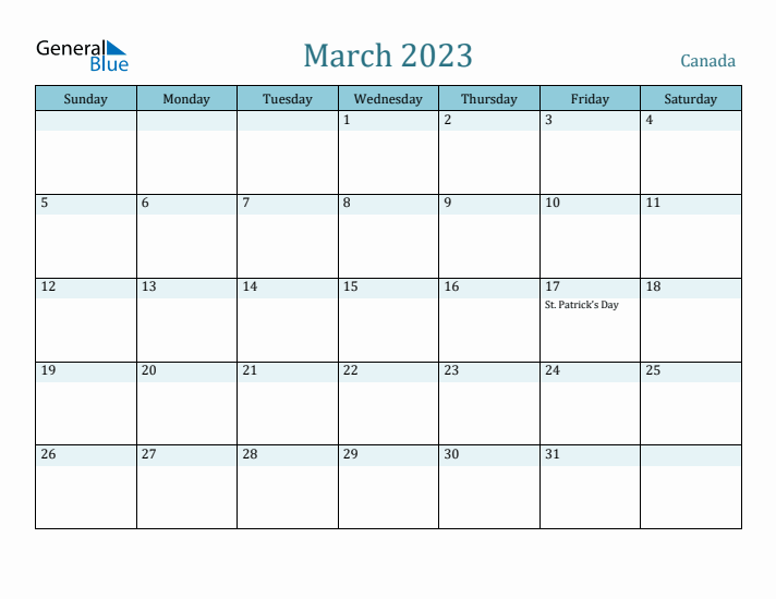 March 2023 Calendar with Holidays