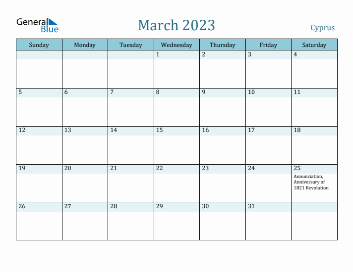 March 2023 Calendar with Holidays