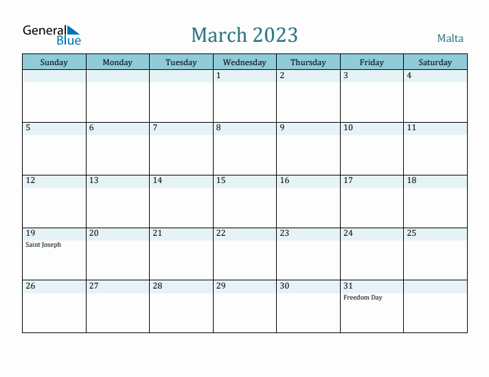 March 2023 Calendar with Holidays