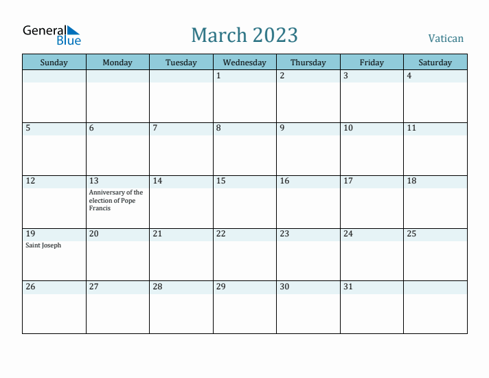 March 2023 Calendar with Holidays