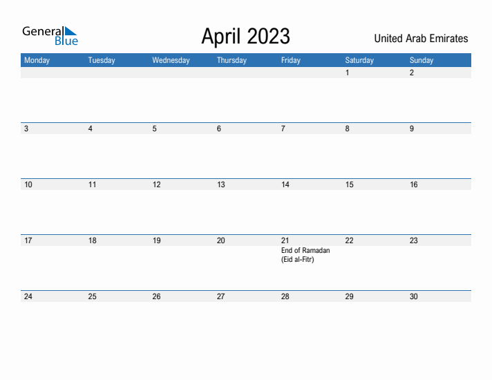 Fillable April 2023 Calendar