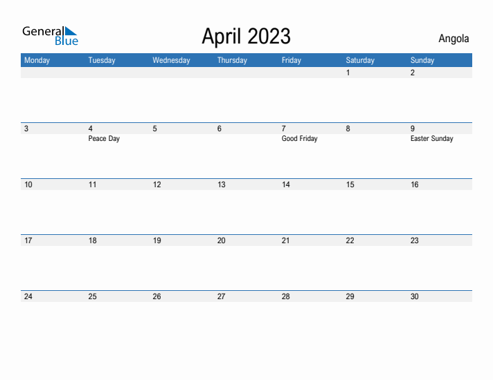 Fillable April 2023 Calendar