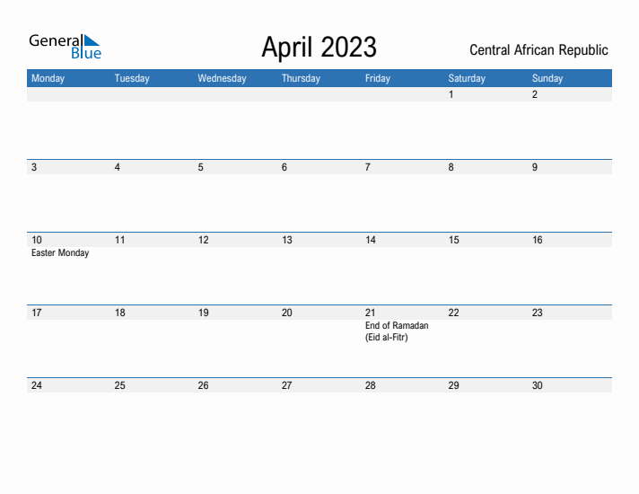 Fillable April 2023 Calendar