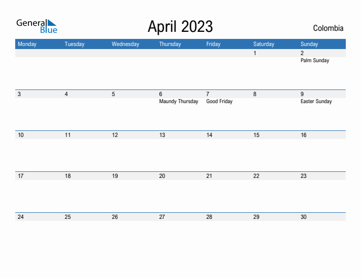 Fillable April 2023 Calendar