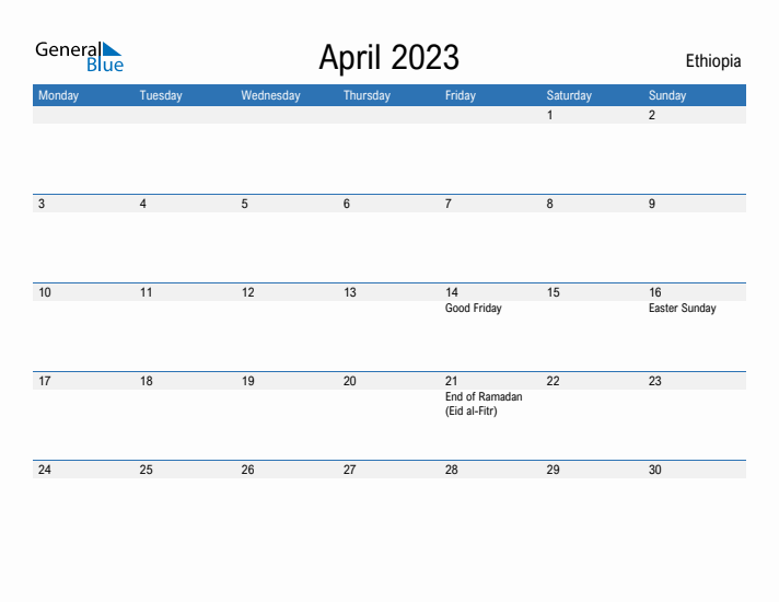 Fillable April 2023 Calendar