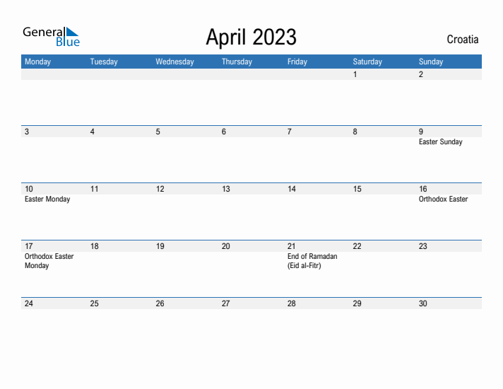 Fillable April 2023 Calendar