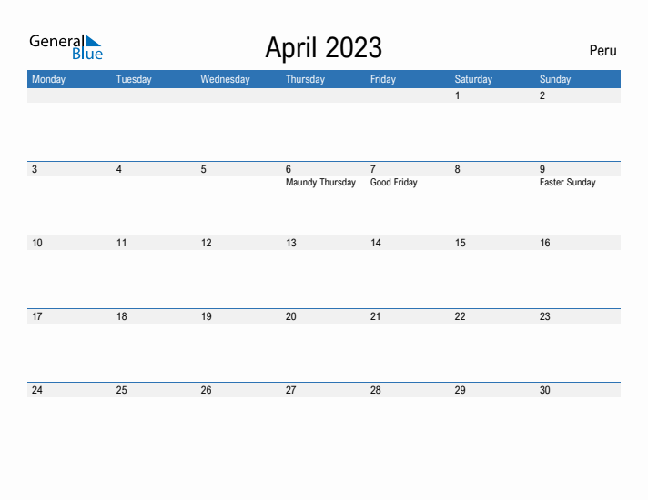 Fillable April 2023 Calendar