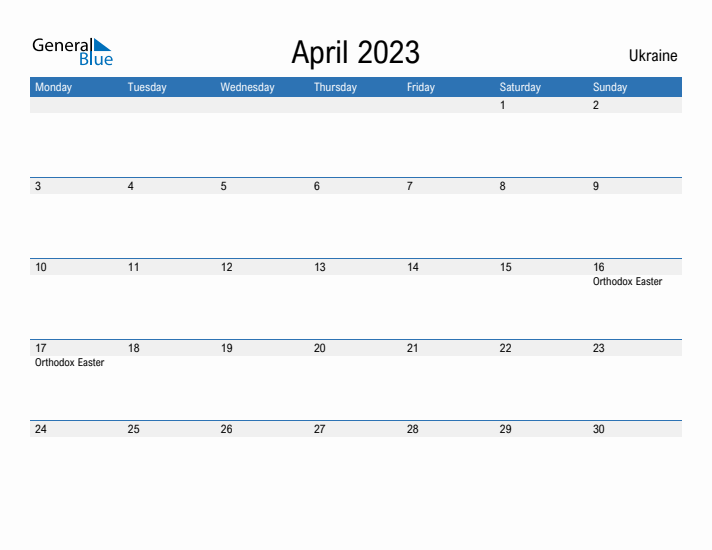 Fillable April 2023 Calendar