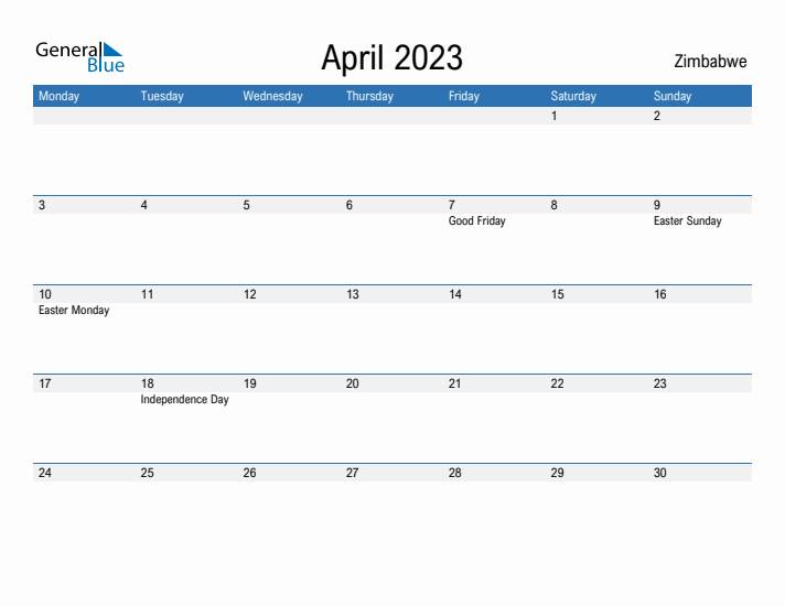 Fillable April 2023 Calendar