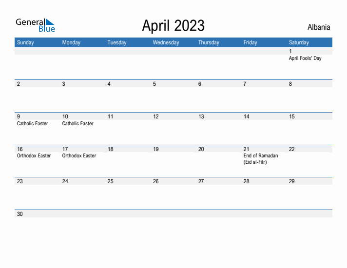 Fillable April 2023 Calendar