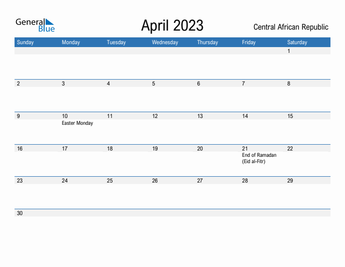 Fillable April 2023 Calendar