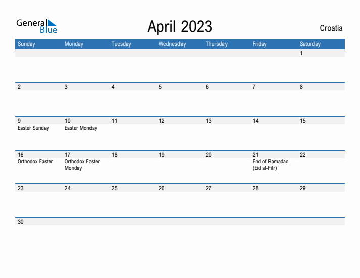 Fillable April 2023 Calendar