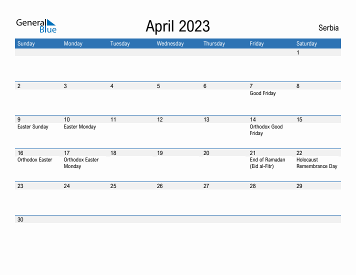 Fillable April 2023 Calendar