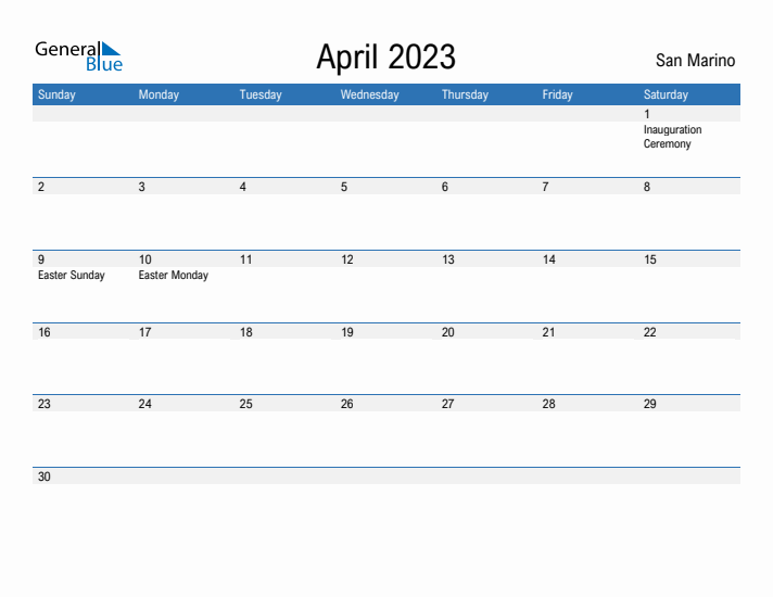 Fillable April 2023 Calendar