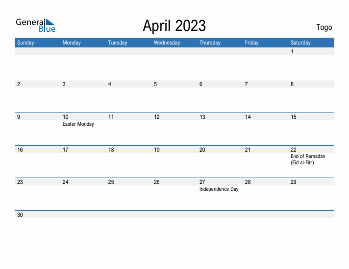 Fillable April 2023 Calendar