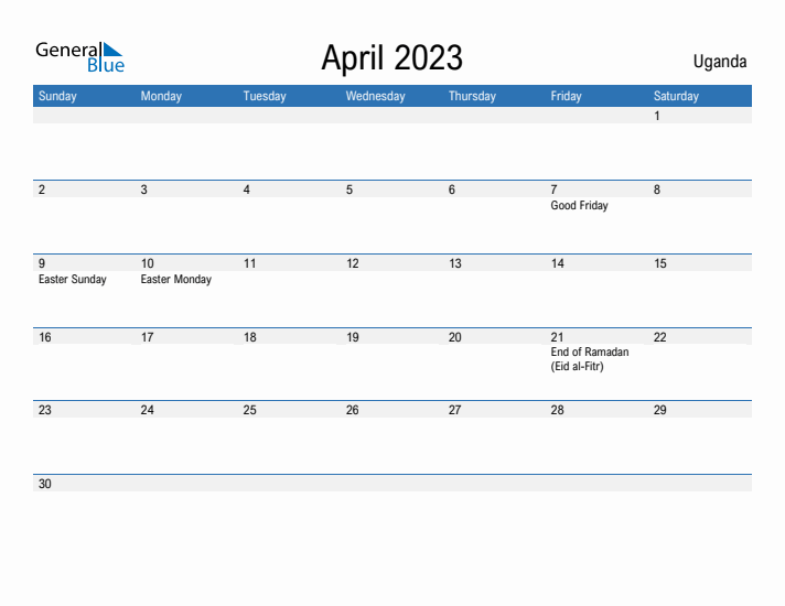 Fillable April 2023 Calendar