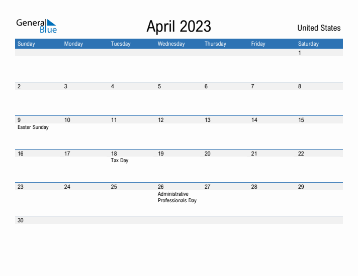 Fillable April 2023 Calendar