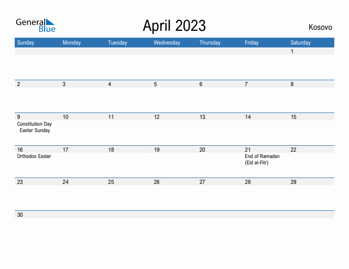 Fillable April 2023 Calendar