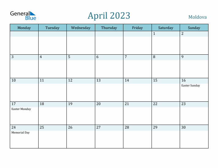 April 2023 Calendar with Holidays