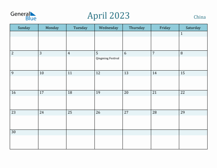 April 2023 Calendar with Holidays