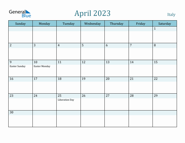 April 2023 Calendar with Holidays