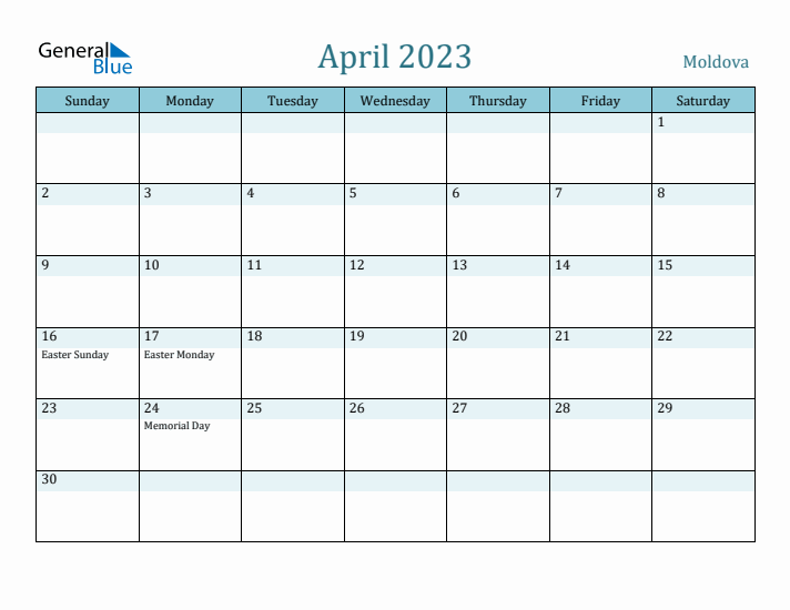 April 2023 Calendar with Holidays