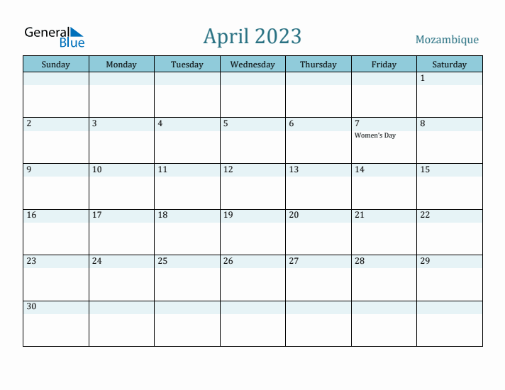 April 2023 Calendar with Holidays