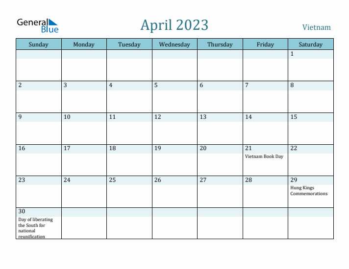 April 2023 Calendar with Holidays