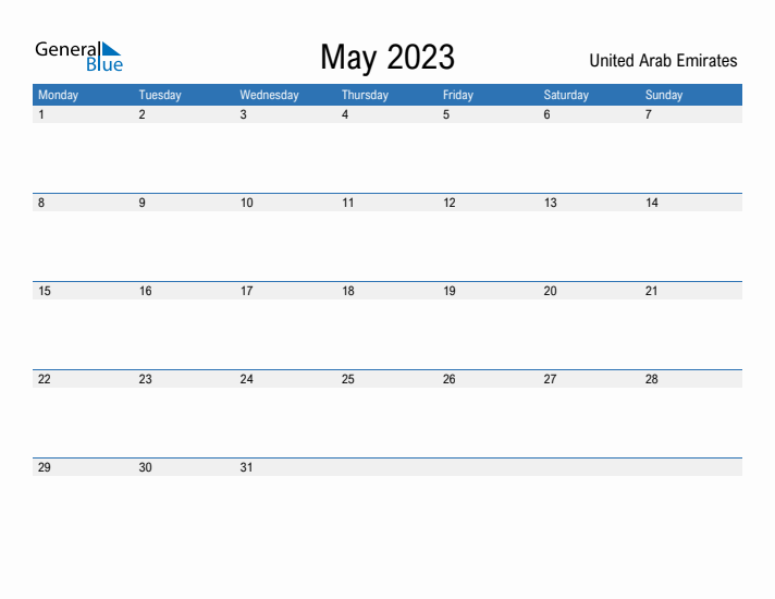 Fillable May 2023 Calendar