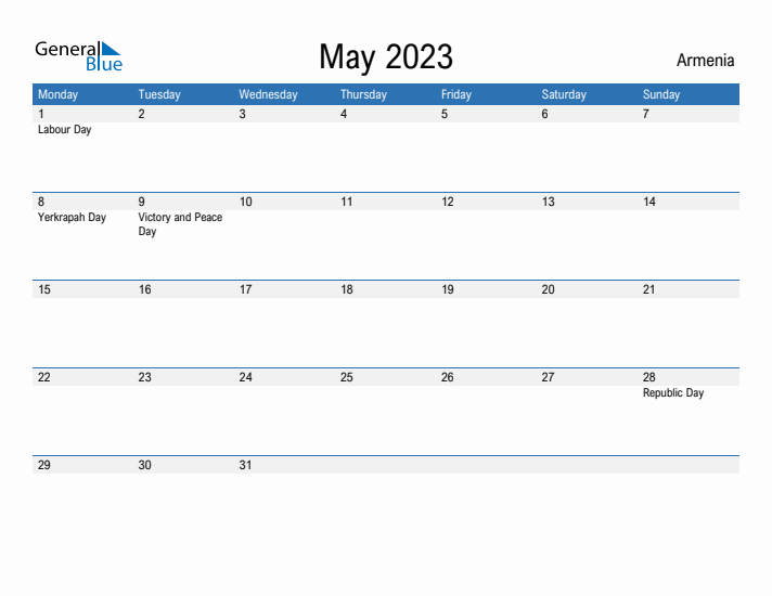 Fillable May 2023 Calendar