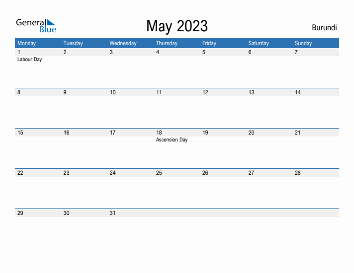 Fillable May 2023 Calendar