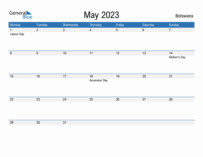 Fillable May 2023 Calendar