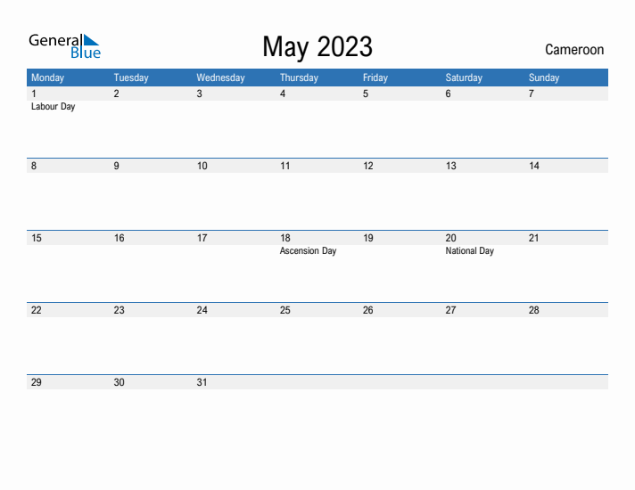 Fillable May 2023 Calendar