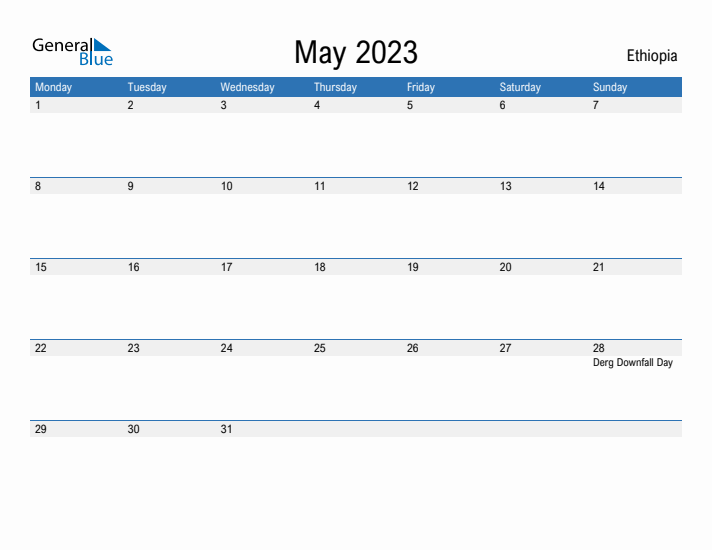 Fillable May 2023 Calendar