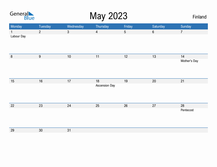 Fillable May 2023 Calendar