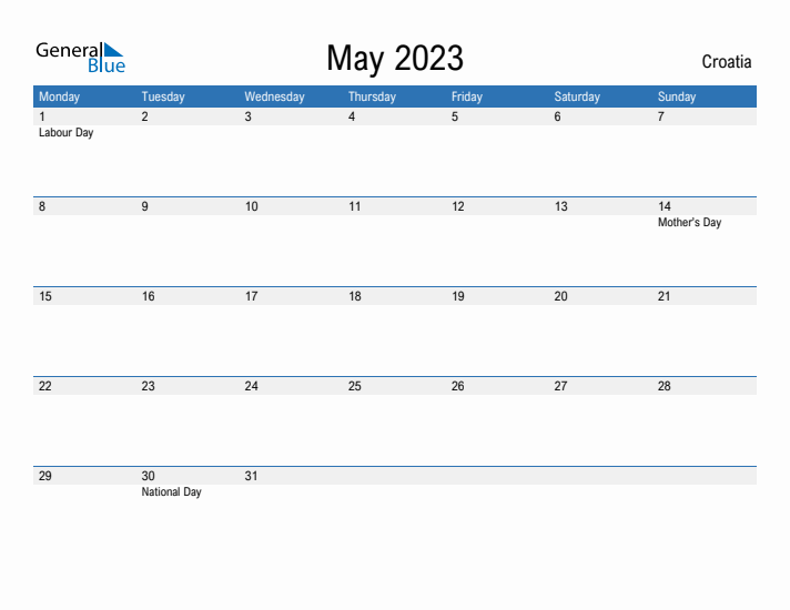 Fillable May 2023 Calendar