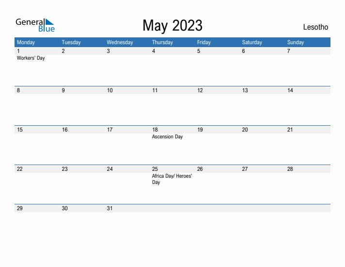 Fillable May 2023 Calendar