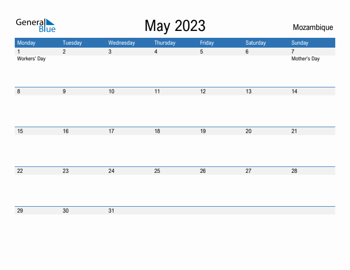 Fillable May 2023 Calendar