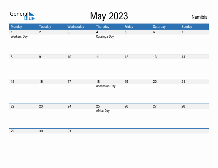 Fillable May 2023 Calendar